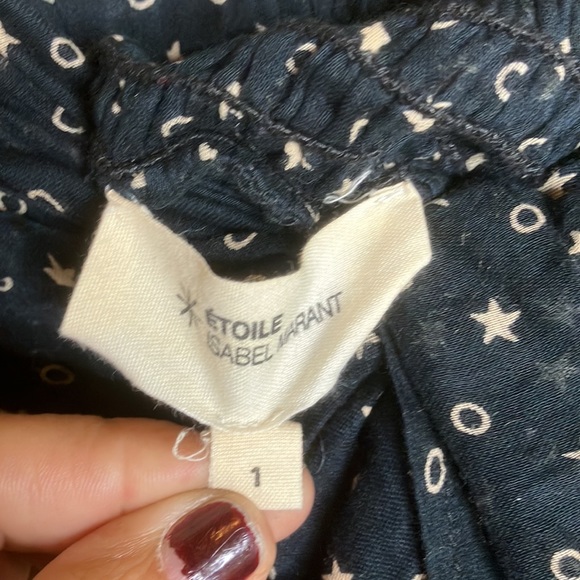 Etoile Isabel Marant vintage cotton star print bandeau jumpsuit 1= xs/s - Picture 6 of 11